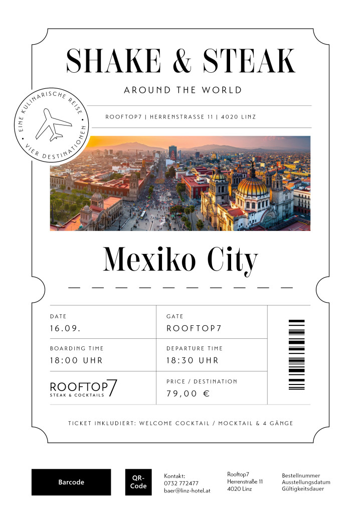 Rooftop7 Shake & Steak Mexiko City