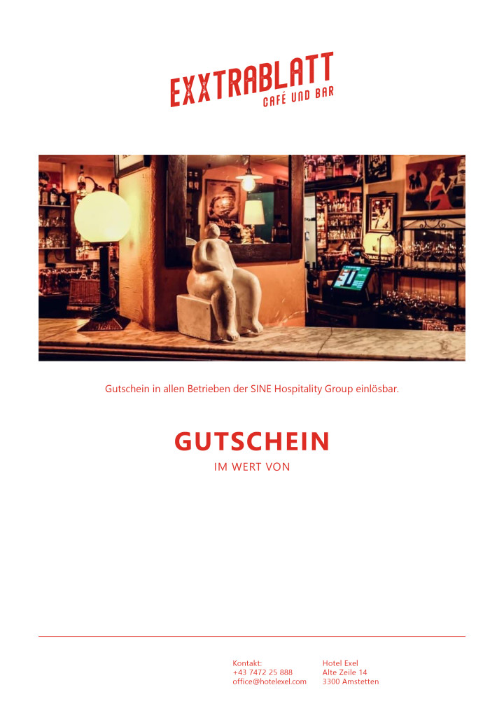 Wertgutschein - Exxtrablatt